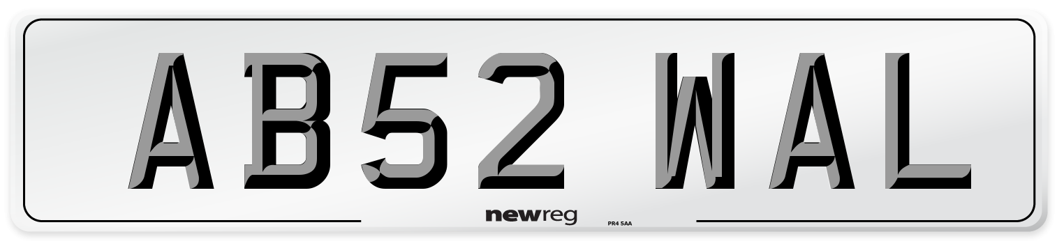AB52 WAL Number Plate from New Reg